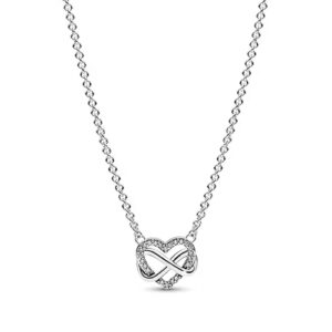 สร้อยคอเงินแท้ PANDORA Sparkling Infinity Heart